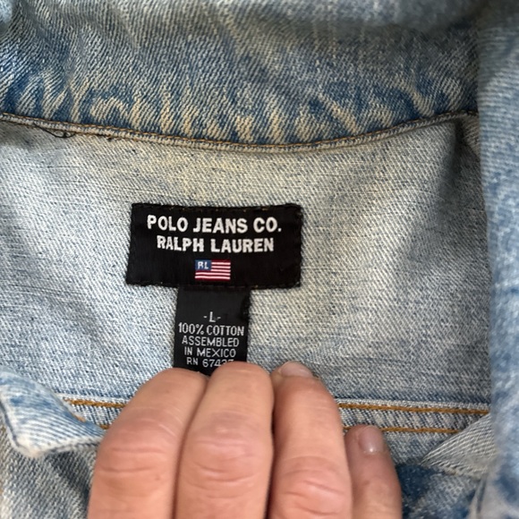 Ralph Lauren Polo jeans Company size Large women’s jean jacket - Picture 2 of 5